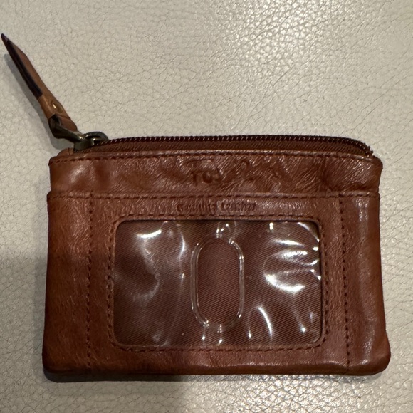 Fossil brown leather studded wallet - Picture 2 of 3